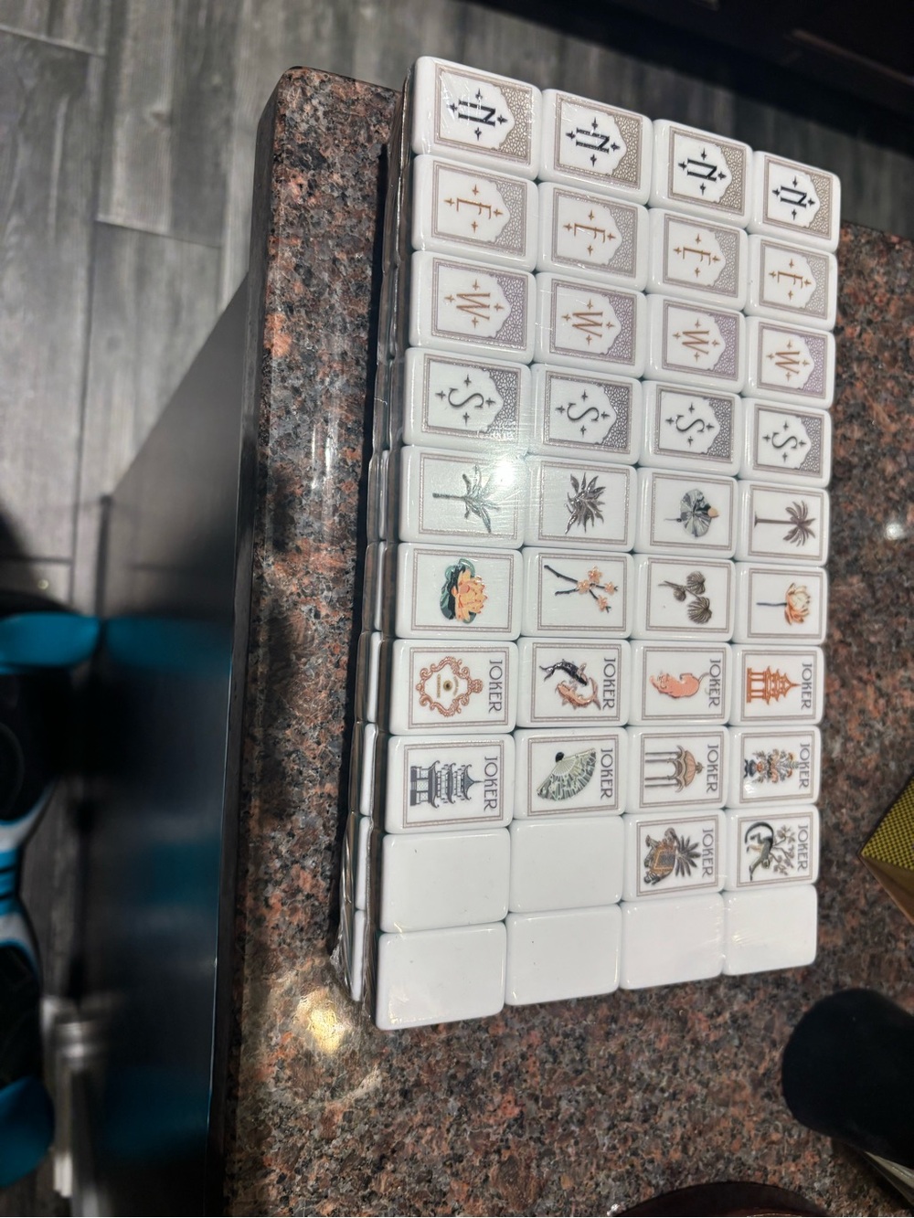 120 mahjong tiles- . Tortoise backs. Still in plastic. This is not for playing